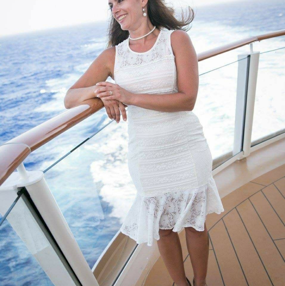 White lace dress